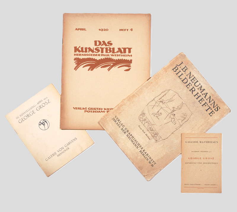 Lot 3143, Auction  126, Grosz, George, Konvolut von 4 Broschüren. 1920-1947