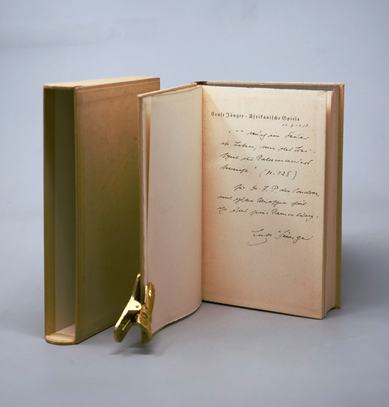 Lot 3199, Auction 126, Jünger, Ernst, Afrikanische Spiele. Hamburg 1937. - Widmungsexemplar. - Aus der Sammlung von de Coudres