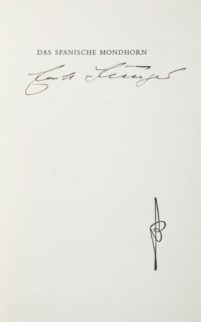 Lot 3217, Auction 126, Jünger, Ernst, Das spanische Mondhorn