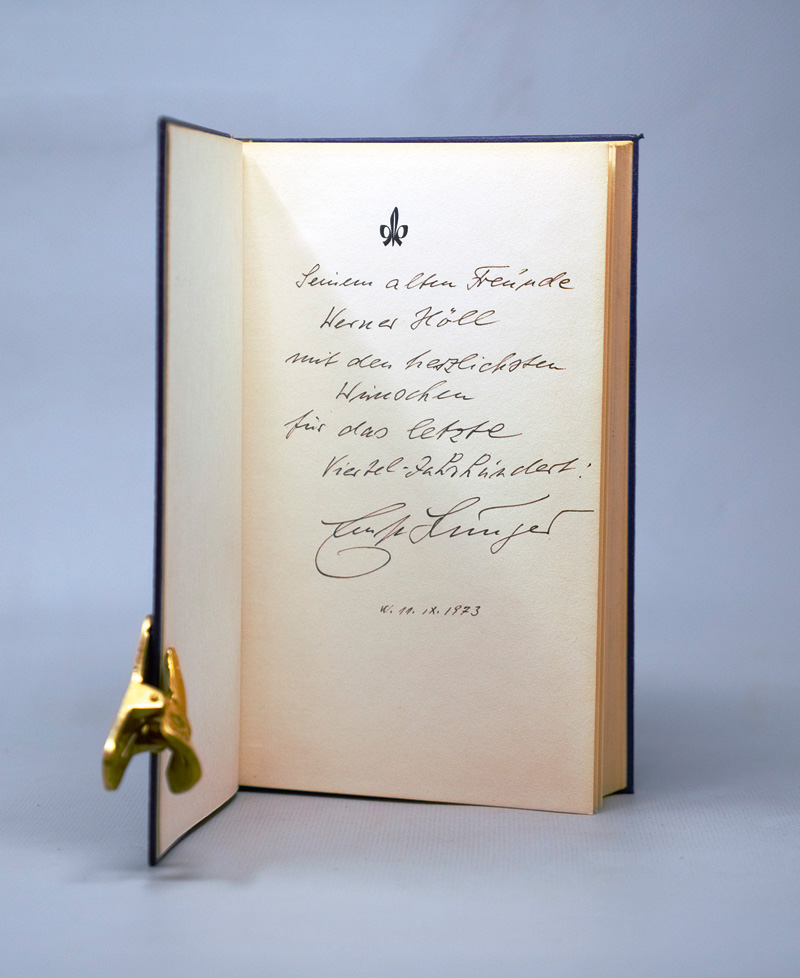 Lot 3239, Auction 126, Jünger, Ernst, Die Zwille. OMaroquin. Stuttgart 1973. - Erste Ausgabe. - Widmungsexemplar. - 200 sign. Exemplare