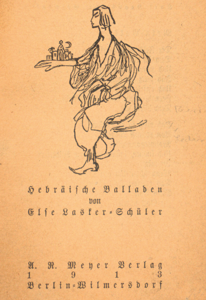 Lot 3292, Auction 126, Lasker-Schüler, Else, Hebräische Balladen. Berlin 1913