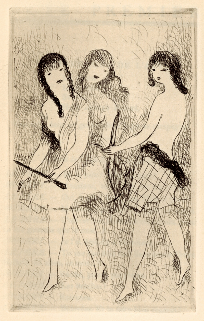 Lot 3295, Auction 126, Bloch, Jean-Richard und Laurencin, Marie - Illustr., Dix filles dans un pré