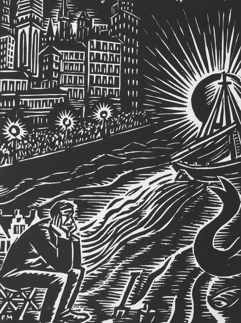 Lot 3310, Auction 126, Masereel, Frans, Mijn land. Mit 100 Orig.-Holzschnitten. Brüssel 1956. - 400 sign. Exemplare