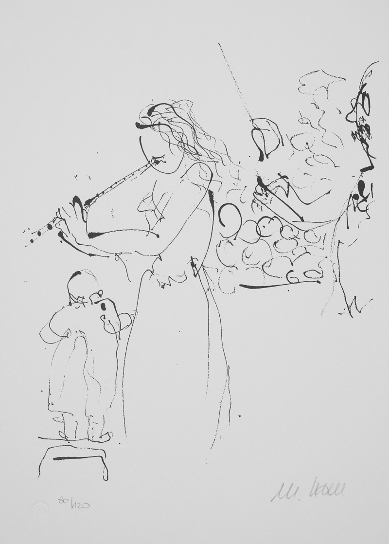 Lot 3319, Auction 126, Mueller-Stahl, Armin, Porträts. Malerei und Zeichnung. Vorzugsausgabe mit separater Originallithografie