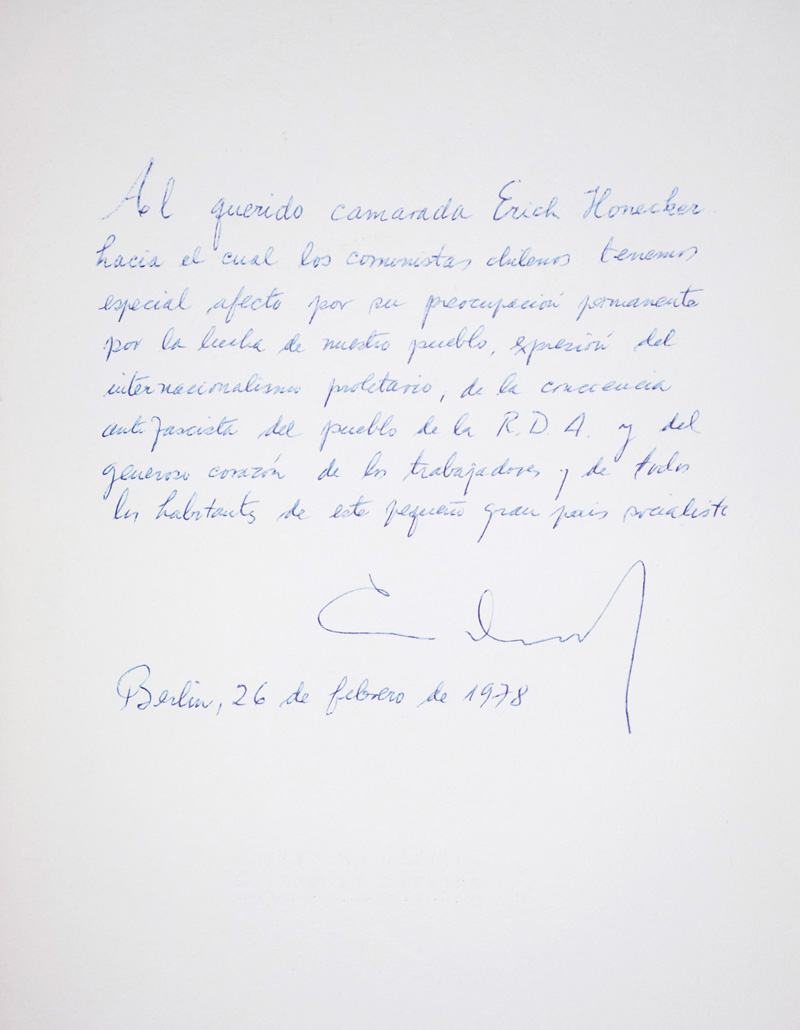 Lot 3322, Auction 126, Neruda, Pablo, Canto General. Mexico City 1950. - 500 Exemplare. - Exemplar mit Widmung von Luis Corvalán an Erich Honecker