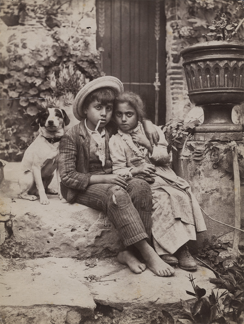 Lot 4042, Auction 126, Gloeden, Wilhelm von, Sicilian children with dog