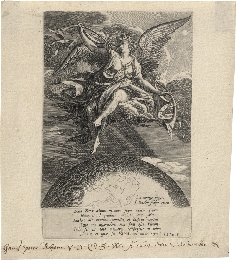 Lot 5225, Auction  126, Sadeler I, Johannes, Allegorie der Fama