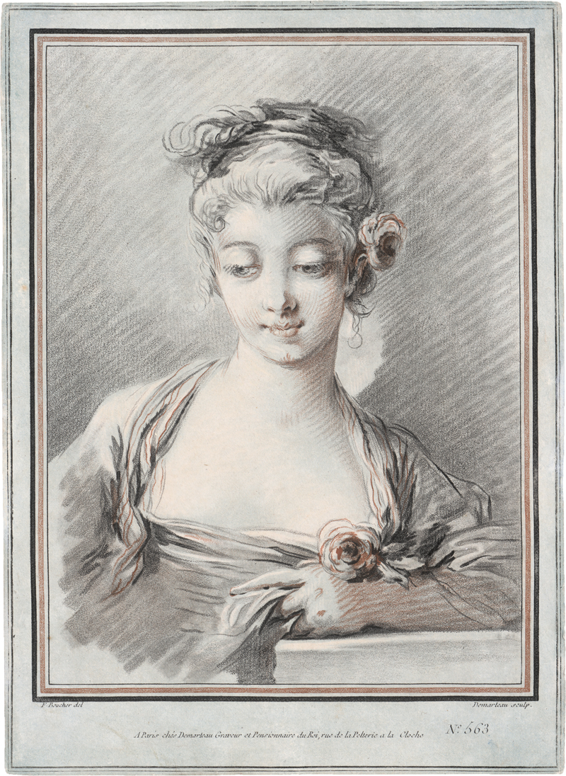 Lot 5269, Auction 126, Boucher, François - nach, Junges Mädchen mit der Rose