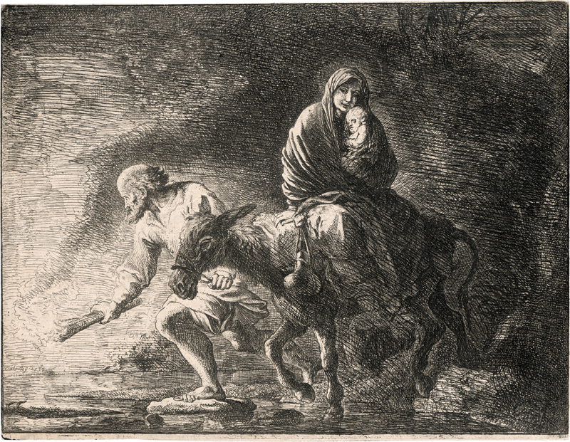 Lot 5284, Auction 126, Dietrich, Christian Wilhelm Ernst, Die Flucht der Heiligen Familie