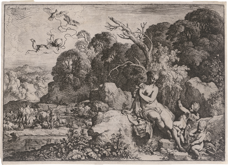 Lot 5286, Auction  126, Dietrich, Christian Wilhelm Ernst, Venus mit den Liebesgöttern in einer Landschaft