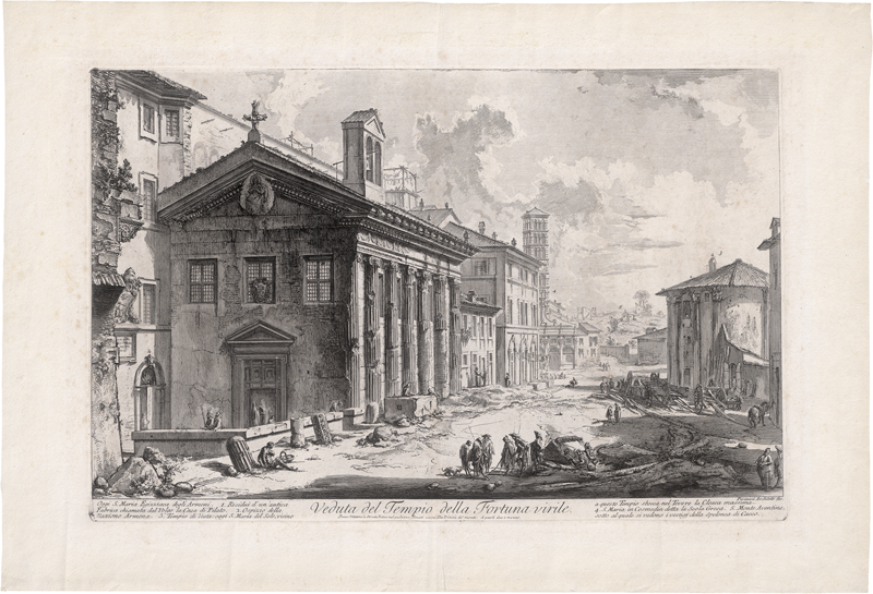 Lot 5319, Auction 126, Piranesi, Giovanni Battista, Veduta del Tempio della Fortuna virile