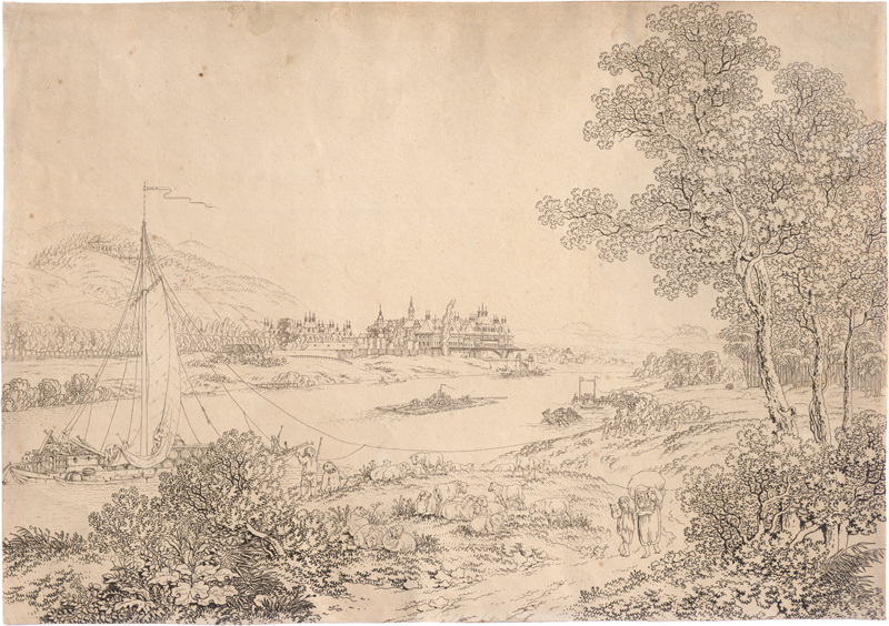 Lot 5347, Auction 126, Zingg, Adrian, Schloss Pillnitz an der Elbe bei Dresden