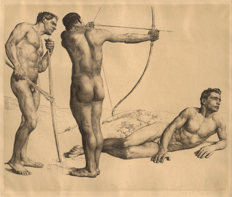 Lot 5475, Auction  126, Wolfsfeld, Erich, Die drei Bogenschützen