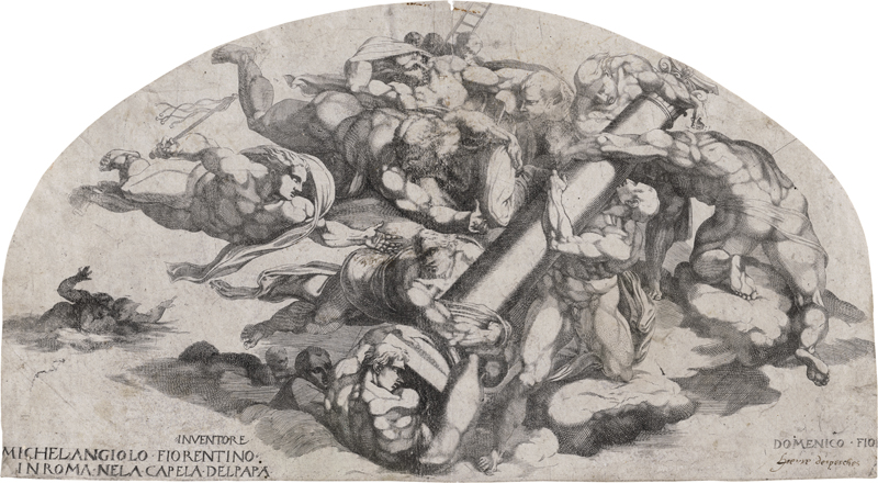 Lot 5487, Auction 126, Barbiere, Domenico del, Die Engel tragen die Werkzeuge der Passion Christi