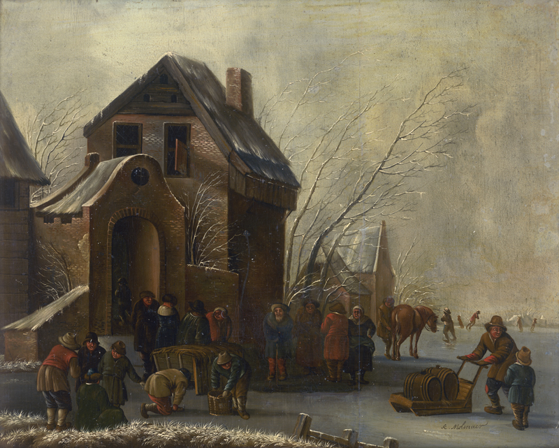 Lot 6026, Auction 126, Niederländisch, 17. Jh. Winterliches Eisvergnügen