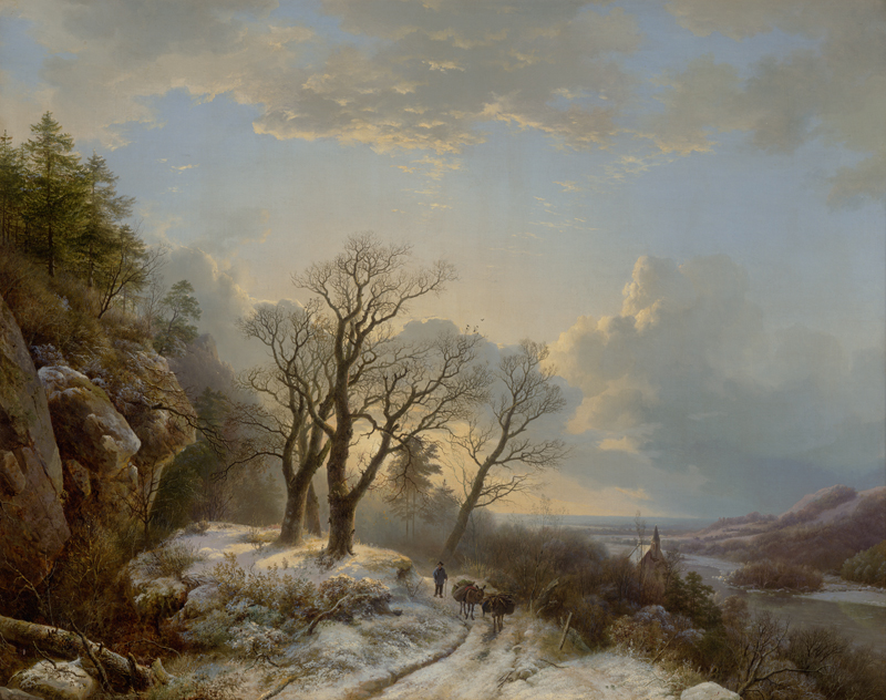 Lot 6057, Auction 126, Koekkoek, Barend Cornelis, Große Winterlandschaft mit Staffage