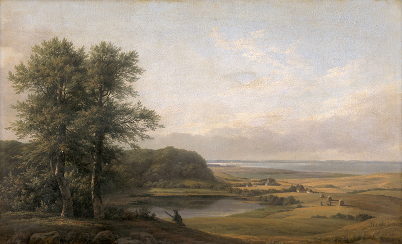 Lot 6096, Auction  126, Carl, Adolph Heinrich Wilhelm, UM 1880. Landschaft mit Blick auf die Insel Moen (Møn)