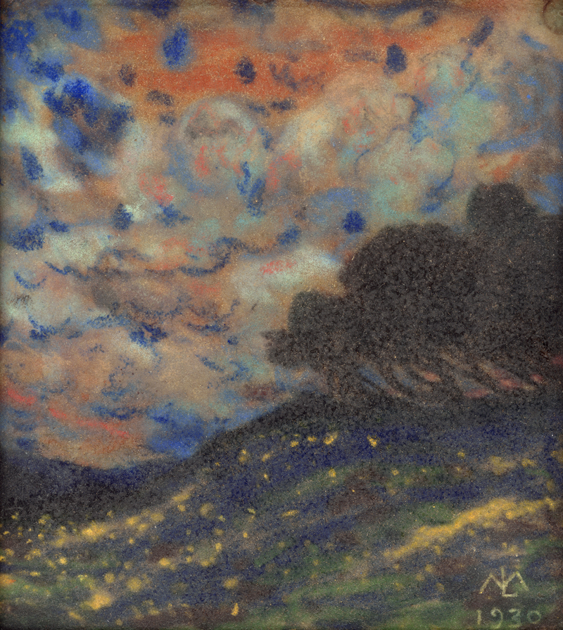 Lot 6189, Auction 126, Lechter, Melchior, "Wiesenlandschaft": Rote Wolken