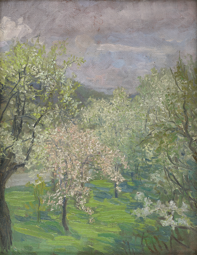 Lot 6211, Auction 126, Goltz, Alexander Demetrius, Blühende Obstbäume in der Wachau