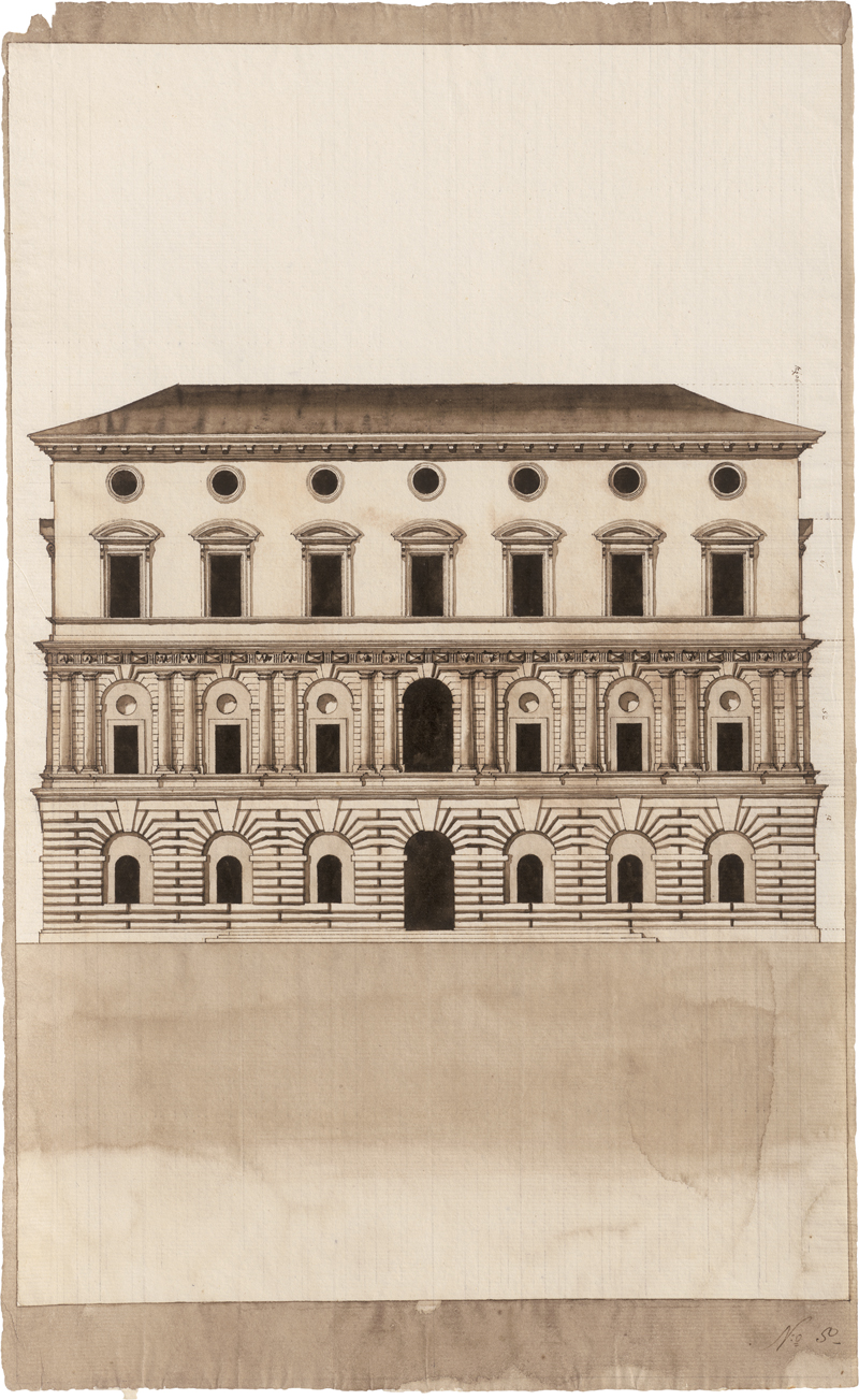 Lot 6550, Auction 126, Deutsch, um 1800. Entwürfe zu Palazzi und Villen im Stil der italienischen Renaissance