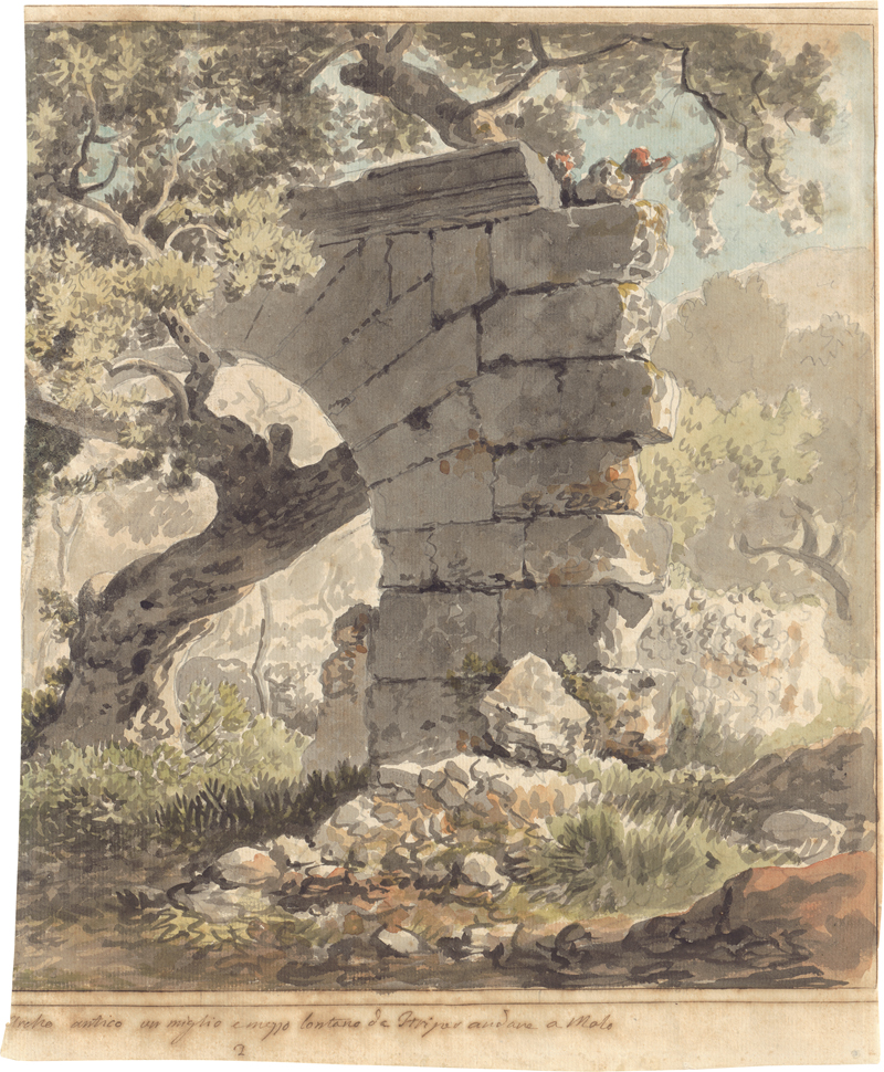 Lot 6588, Auction 126, Labruzzi, Carlo, Ein antiker Torbogen an der Via Appia bei Itri