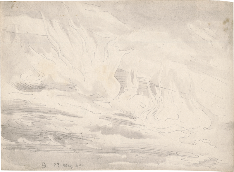 Lot 6634, Auction 126, Gille, Christian Friedrich, Himmelstudie mit flammenförmigen Wolken