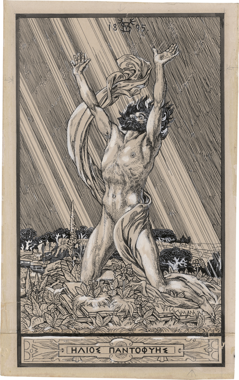 Lot 6731, Auction 126, Seliger, Max, "ΗΔΙΟΣ ΠΑΝΤΟΦΥΗΣ": Der überall gewachsene, alles hervorbringende.