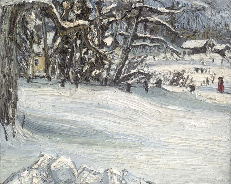 Lot 7271, Auction 126, Lehmpfuhl, Christopher, Winterlandschaft mit roter Figur