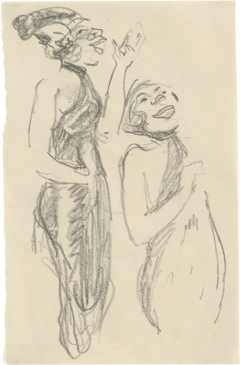 Lot 8214, Auction 126, Orlik, Emil, Zwei Sängerinnen; Rastende Kamele