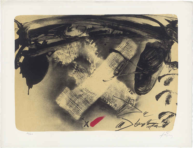 Lot 8272, Auction 126, Tàpies, Antoni, X de tissu